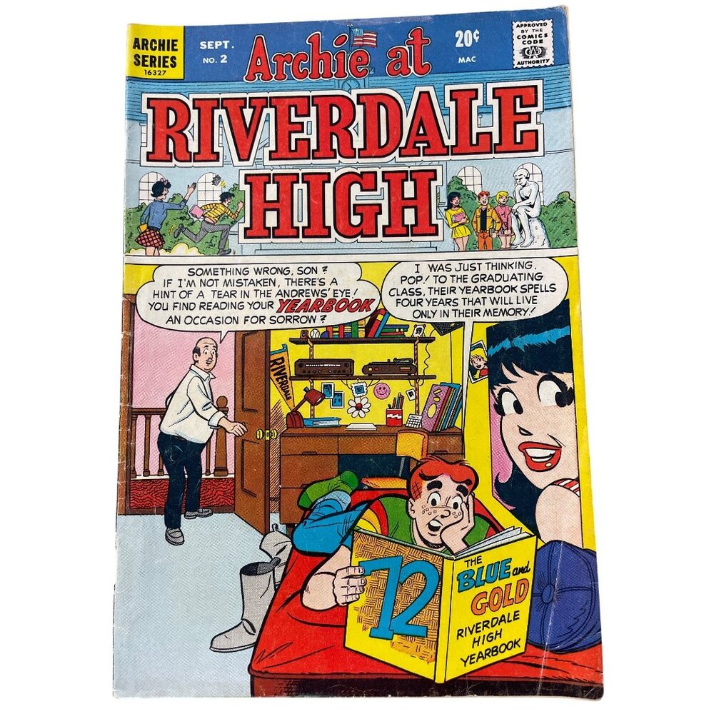 Archie Series Archie At Riverdale High #2 September 1972 Comic Bagged Boarded